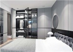 Grey Fitted Bedroom Wardrobe