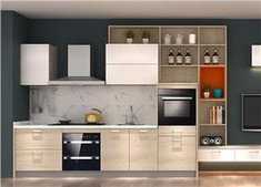 Light Wood Grain Kitchen Cabinet
