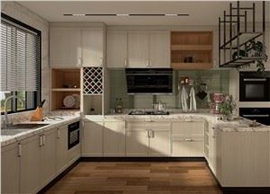 MDF PVC Coated Kitchen Cabinet
