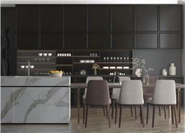 Modern Black Kitchen Cabinet