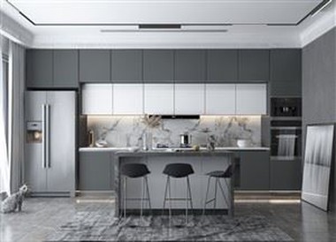 Modern Grey Kitchen Cabinet