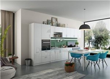 White Glossy Kitchen Cabinets
