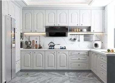 White Membrane Kitchen Cabinet