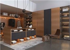 Wood Grain Walk in Closet