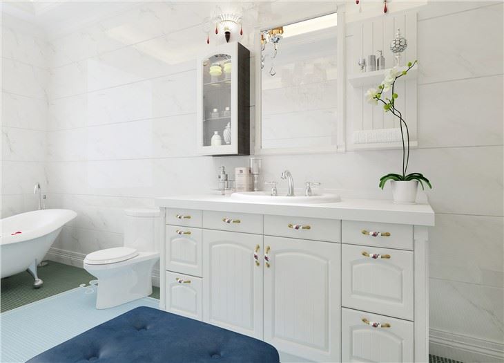White PVC Bathroom Cabinet