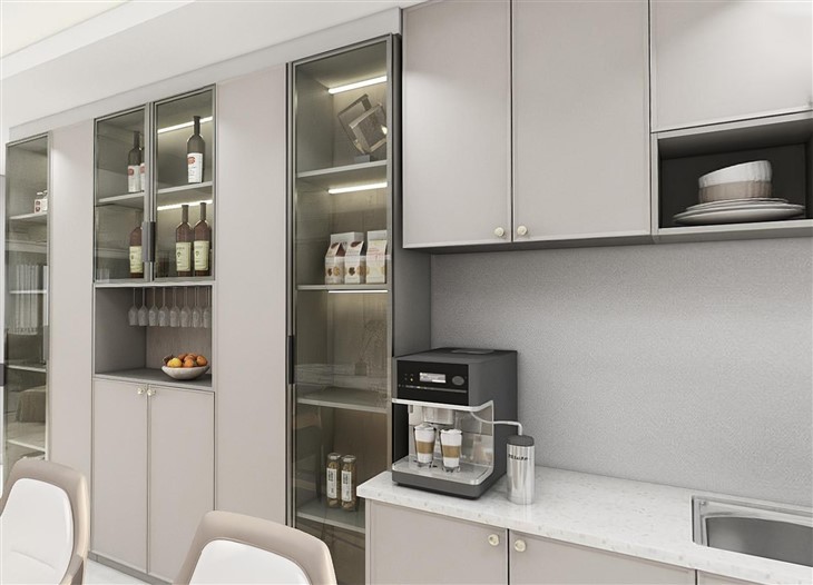 Beige Thermofoil Kitchen Cabinets