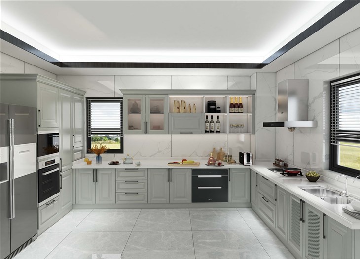Flat Pack Solid Wood Kitchen Cabinets