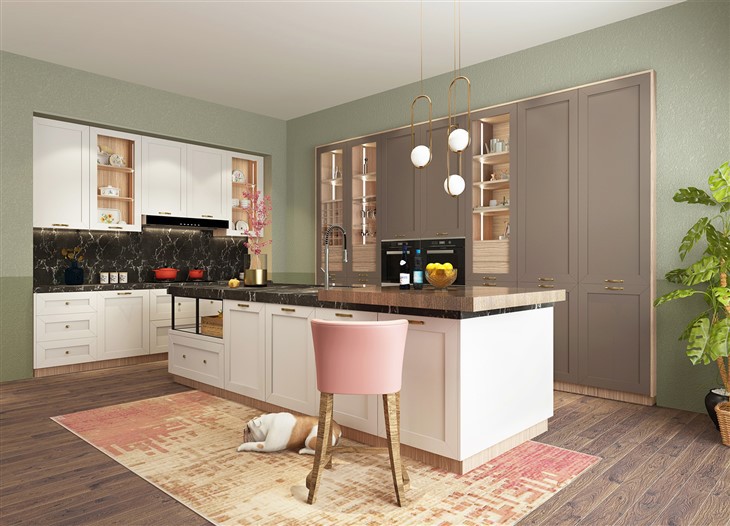 Flat Pack Solid Wood Kitchen Cabinets