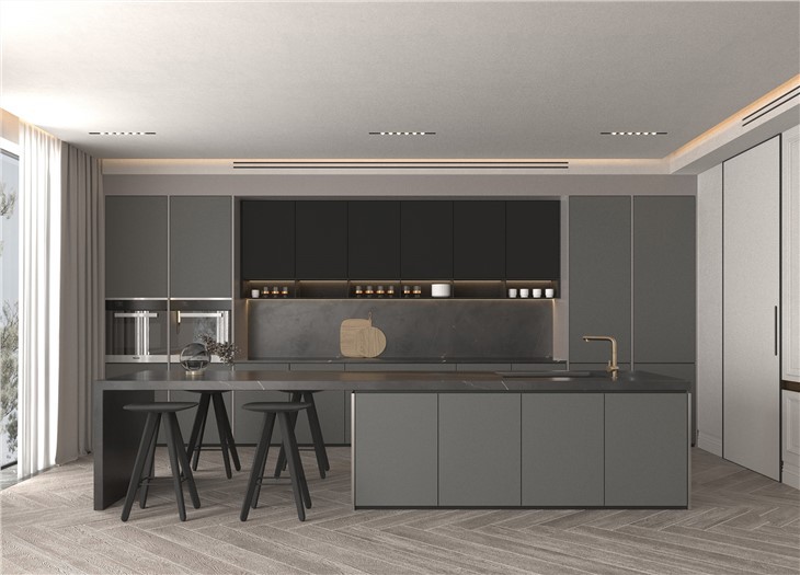 Invisible Handle Kitchen Cabinet