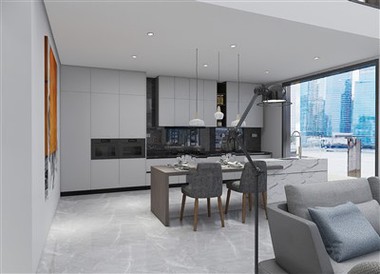 Contemporary Grey Kitchen Cabinets