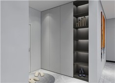 Grey Modern Entrance Cabinet