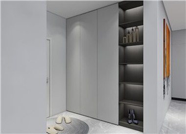 Grey Modern Entrance Cabinet