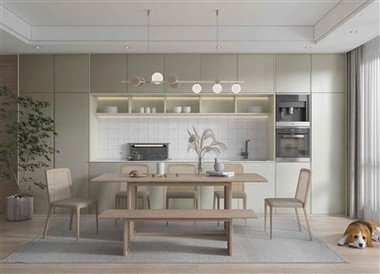 Melamine Textured Kitchen Cabinets