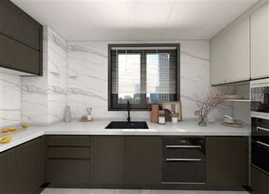 Membrane Covering Kitchen Cabinet