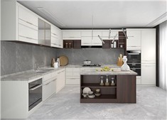 PVC L Shaped Kitchen Cabinet