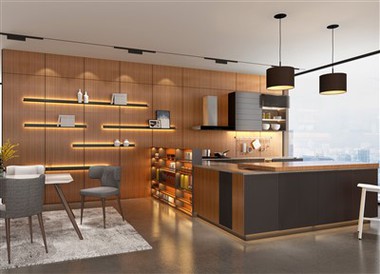 PVC U Shaped Kitchen Cabinet