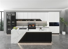 White Matte Kitchen Cabinet