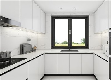 White UV Kitchen Cabinet