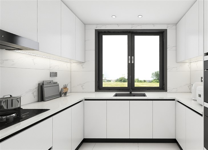 White UV Kitchen Cabinet