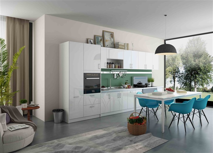 Lacquer Assemble Kitchen Cabinets