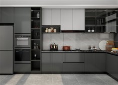 Modern Black Kitchen Cabinets