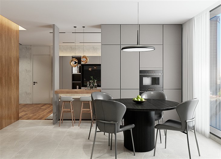 Matt Grey Dining Room Cabinets factory