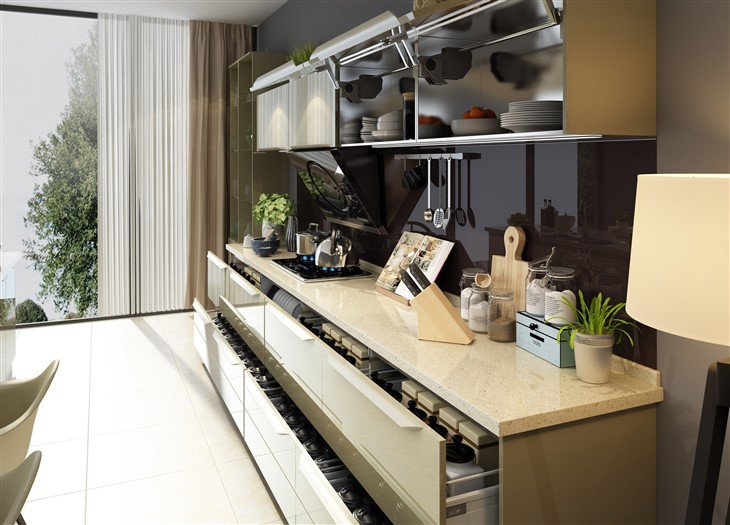 Stylish Gloss Kitchen Cabinets