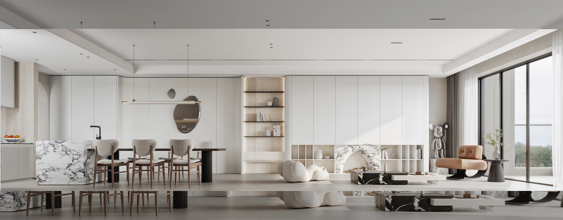 White Matte Kitchen Cabinet